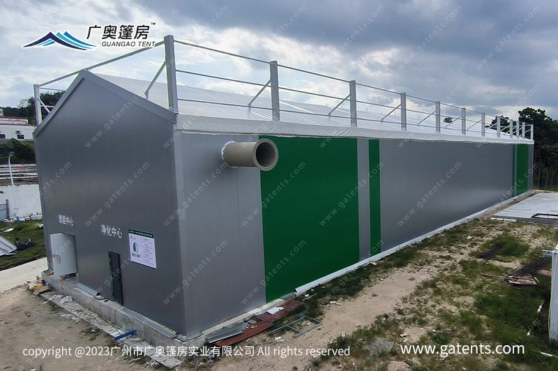 海南省污水处理厂发酵舱篷房（大棚）案例